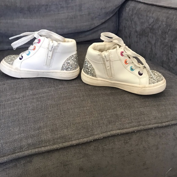 Rainbow sequence and glitter toe shoes - Picture 2 of 4